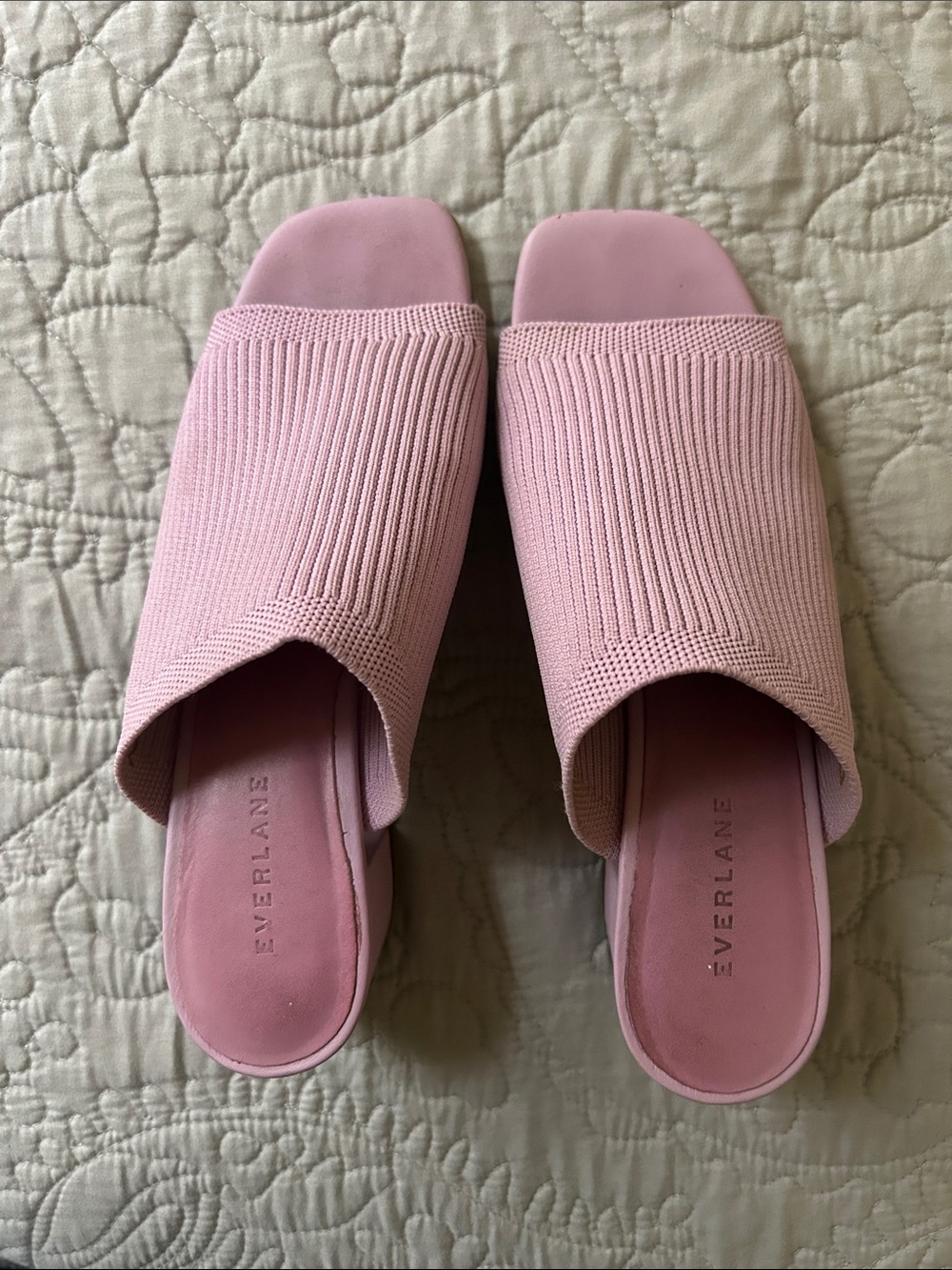 Everlane Lavender Knit Slide Mules